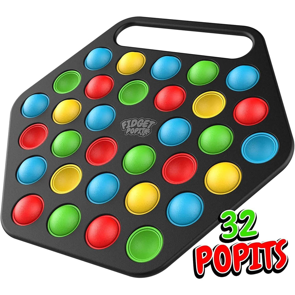 Hard Shell Pop it Fidget Toy Board with Carrying Handle for Adults & Kids - A-1 Thread Vault