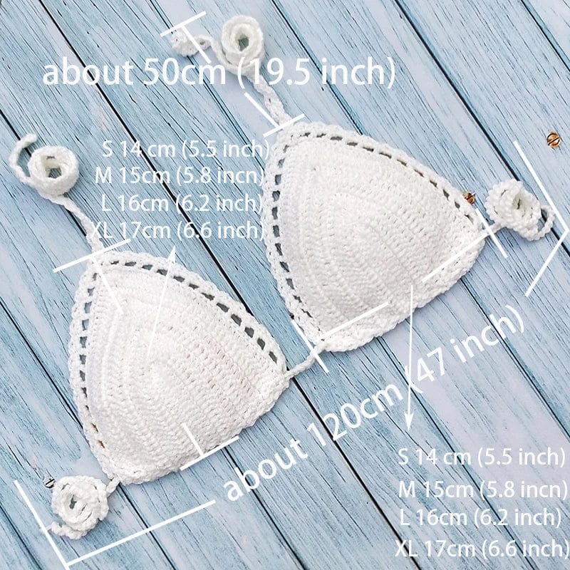 Have Lining Chest Pad Micro Bikini Set Women Crochet Sexy Swimsuit Solid Bikini Backless Swimwear Low Waist Bathing Suit Female - A-1 Thread Vault
