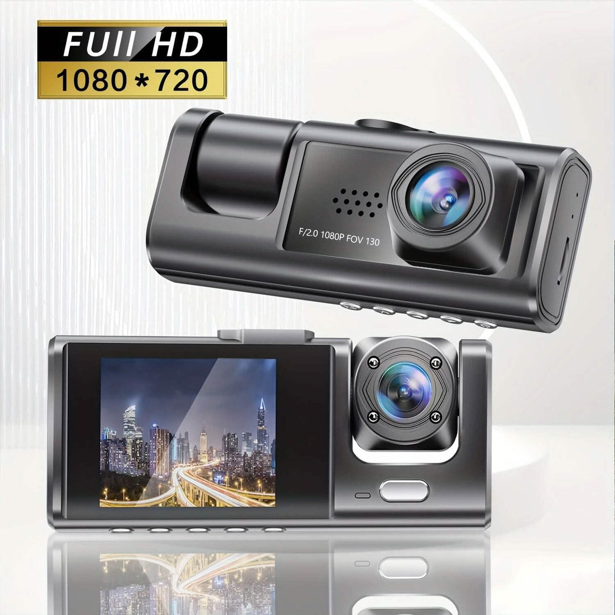 HD 1080P Car Dual Camera with IR Night Vision Loop Recording 2" IPS Screen - A-1 Thread Vault