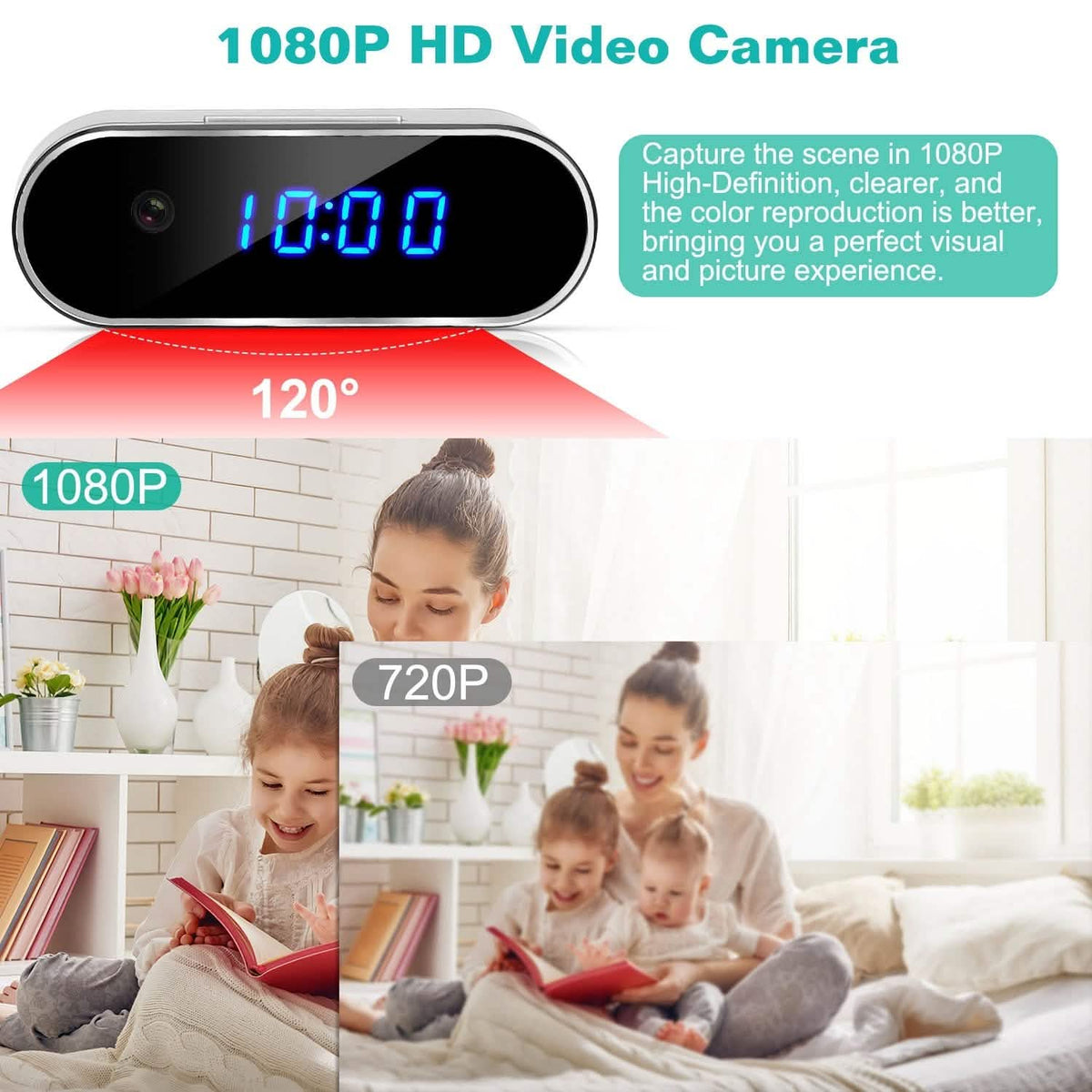 HD 1080P Wi-Fi Alarm Clock Camera - A-1 Thread Vault