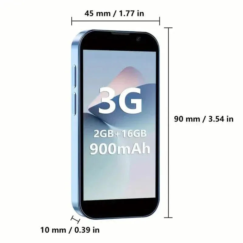 HD Mini Pocket-Sized Unlocked Smartphone for Android with WiFi, GPS, Touch Screen, and Dual SIM Slots - A-1 Thread Vault
