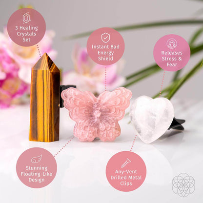 Healing Butterfly – Crystal Car Kit of Safety - A-1 Thread Vault