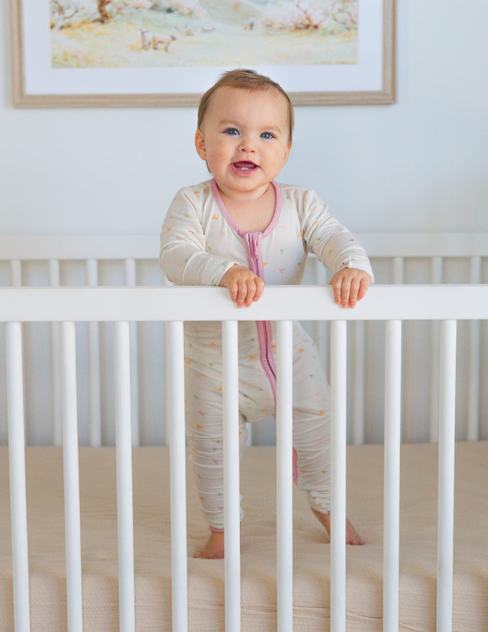 Heart Bamboo Convertible Footed Onesie - A-1 Thread Vault