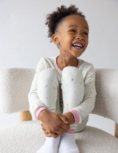 Heart Bamboo Kids Pajama Set - A-1 Thread Vault