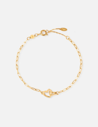 Heart Paperclip Chain Bracelet - A-1 Thread Vault