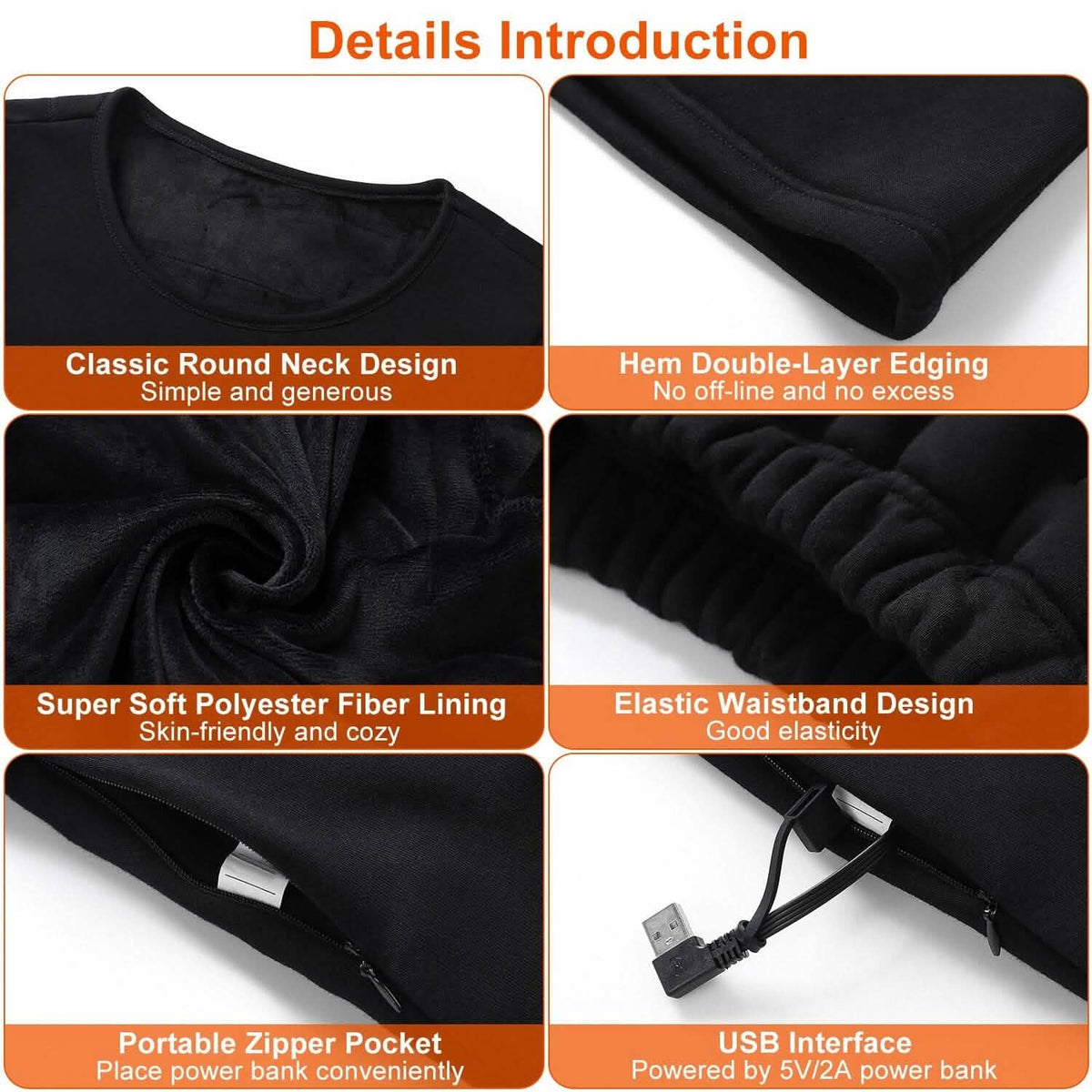 Heated Underwear Long Shirt and Pants Set - A-1 Thread Vault