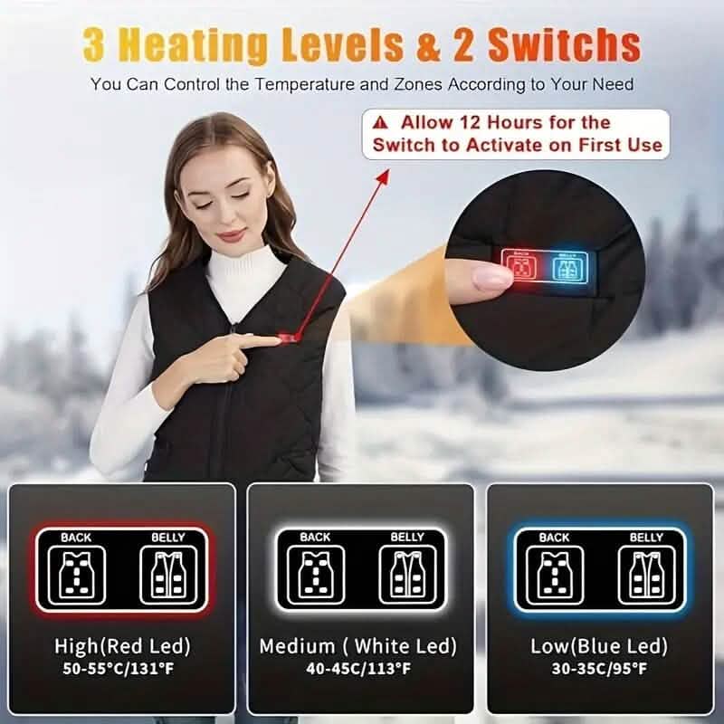 Heated Vest Electric Thermal Warm Jacket - A-1 Thread Vault