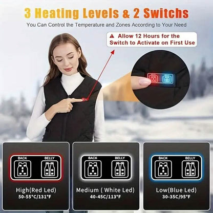 Heated Vest Electric Thermal Warm Jacket - A-1 Thread Vault
