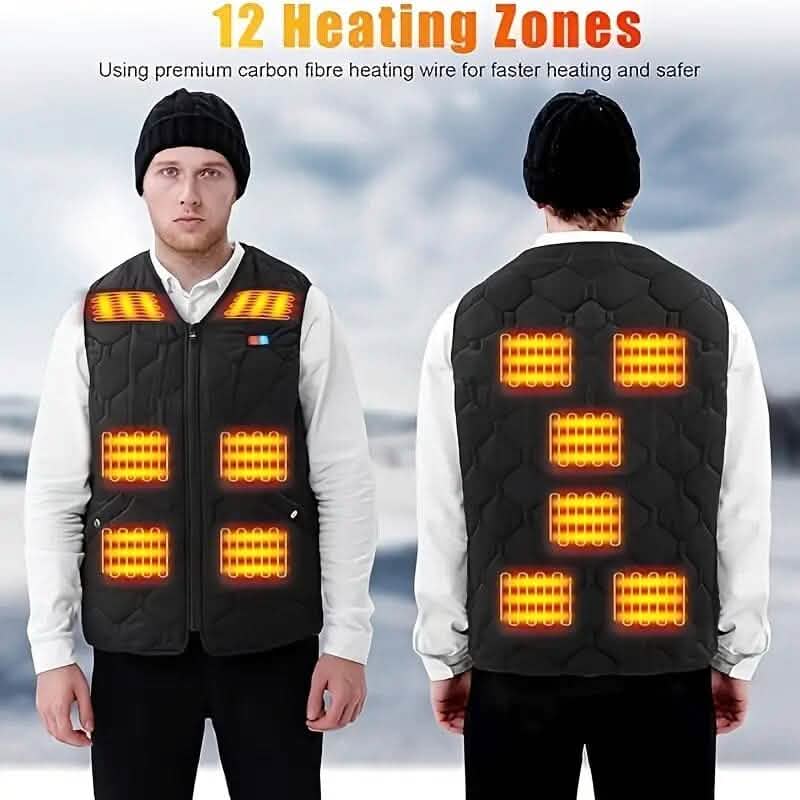 Heated Vest Electric Thermal Warm Jacket - A-1 Thread Vault