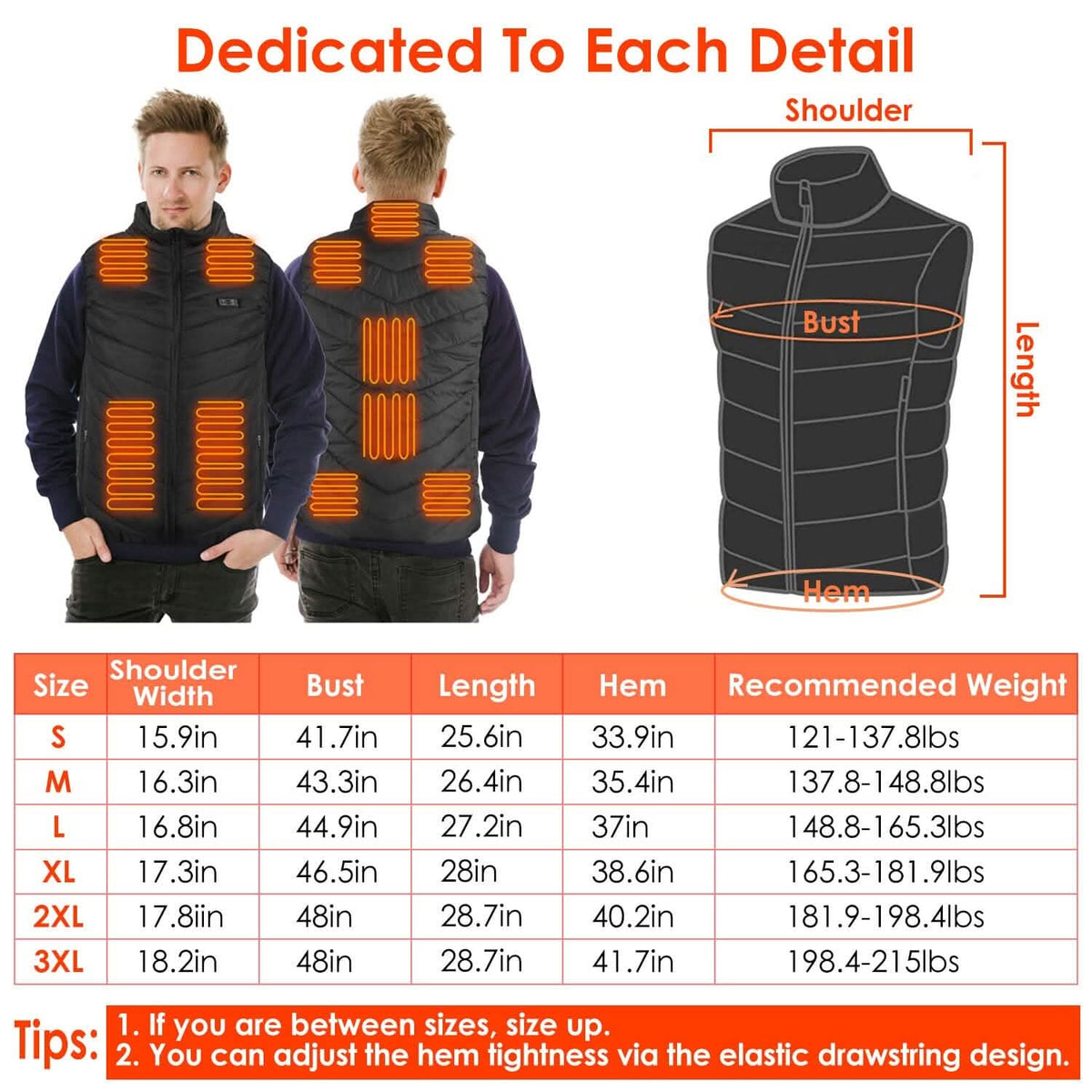 Heated Vest Electric USB Jacket with 3 Temperature Levels - A-1 Thread Vault