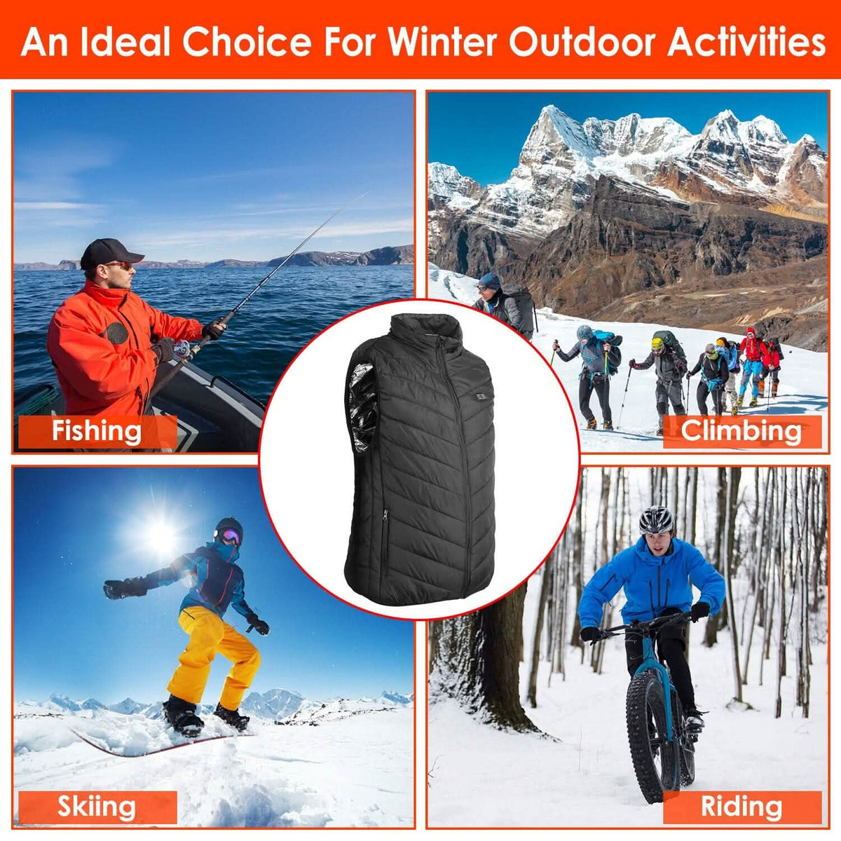 Heated Vest Electric USB Jacket with 3 Temperature Levels - A-1 Thread Vault