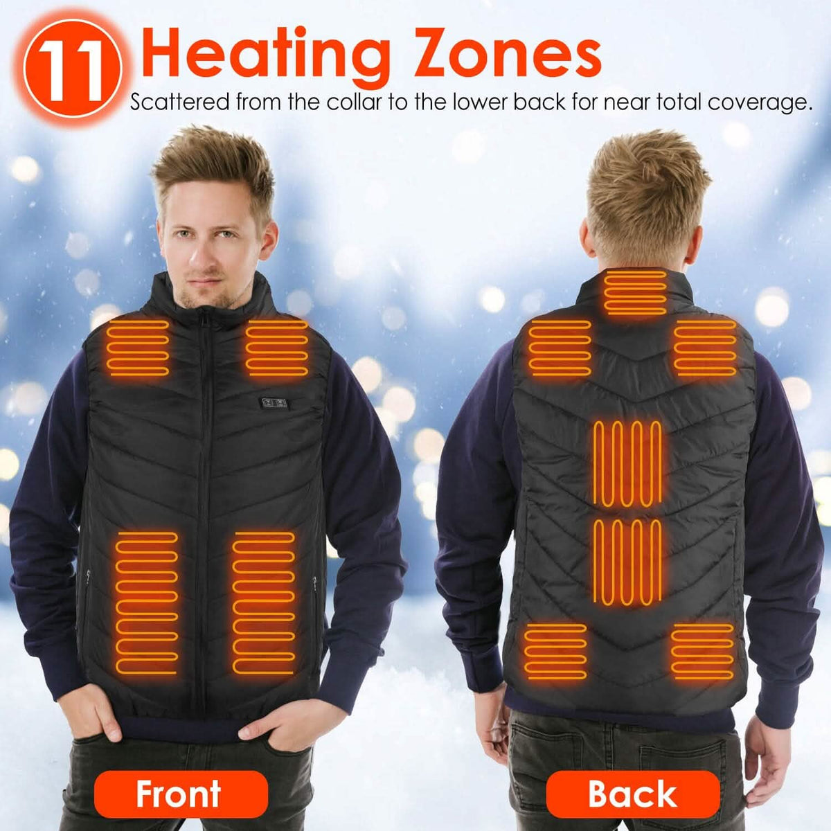 Heated Vest Electric USB Jacket with 3 Temperature Levels - A-1 Thread Vault