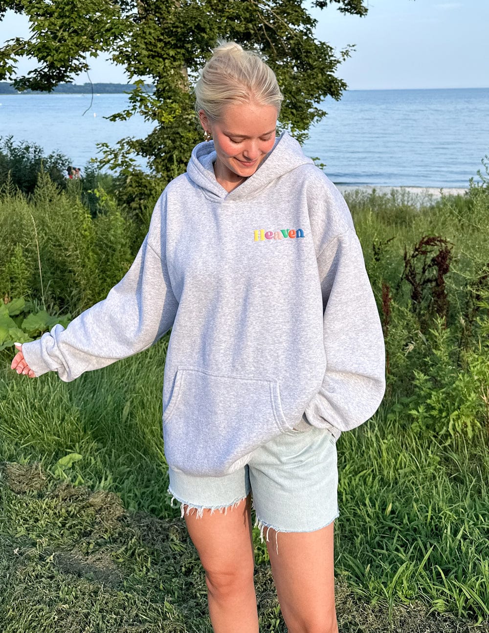 Heaven Heather Grey Unisex Hoodie - A-1 Thread Vault