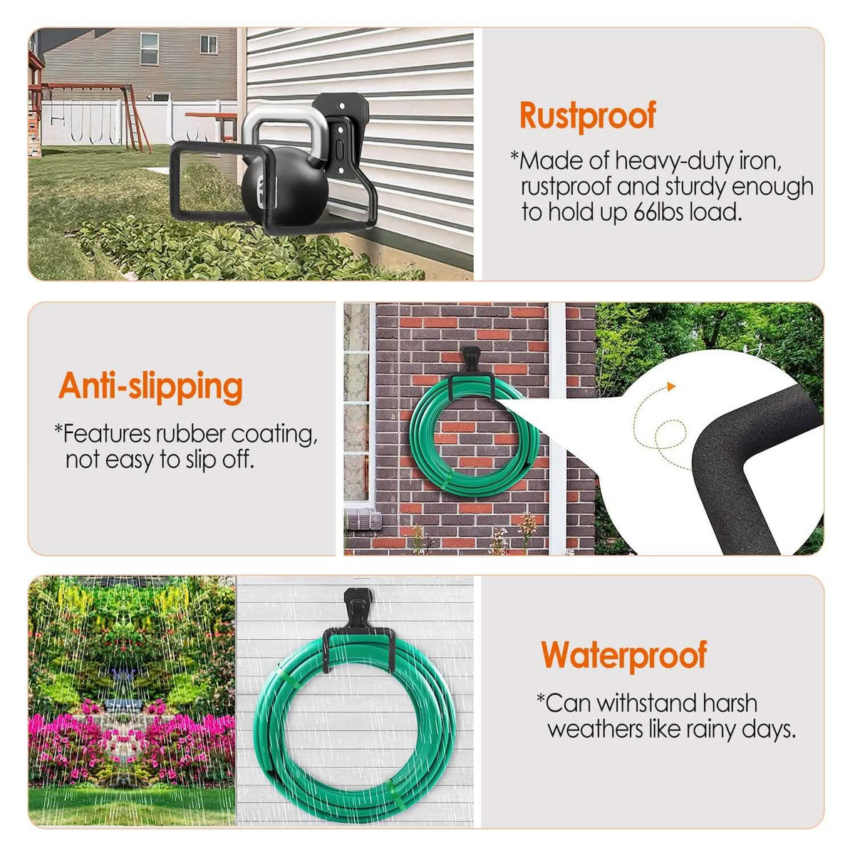 Heavy Duty Iron Hose Holder Wall Mounted - A-1 Thread Vault