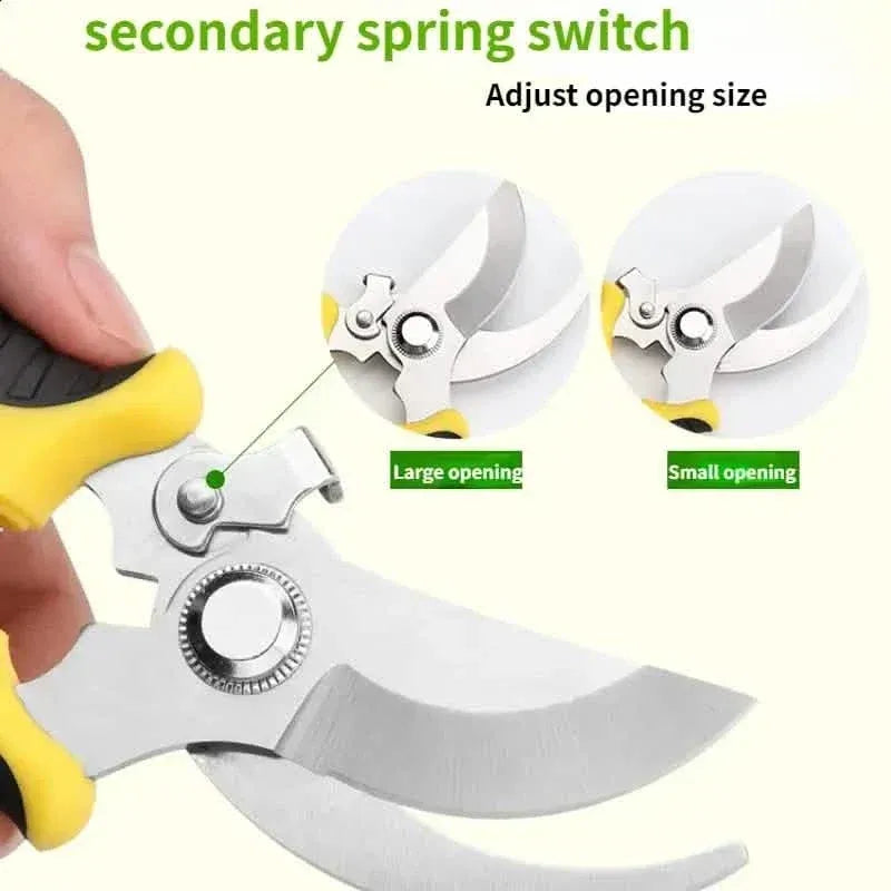 Heavy Duty Pruning Shears with Rust Proof Stainless Steel Blades Handheld Gardening Tools - A-1 Thread Vault