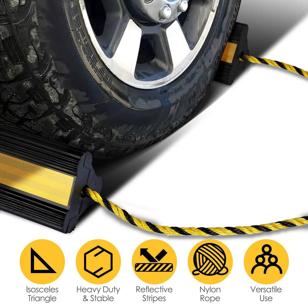 Heavy Duty Rubber Wheel Chocks - A-1 Thread Vault