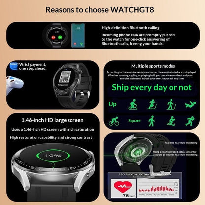 High-end GT8 Bluetooth Calling Smartwatch - A-1 Thread Vault
