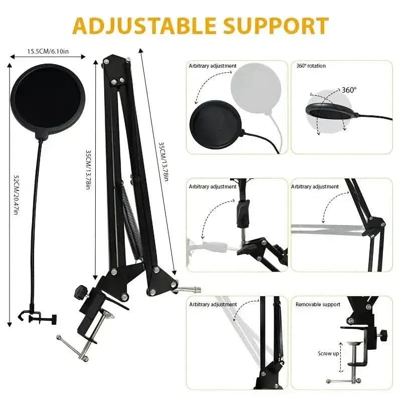 High-end Professional Podcast Equipment Kit and BM800 Condenser Microphone - A-1 Thread Vault