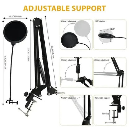 High-end Professional Podcast Equipment Kit and BM800 Condenser Microphone - A-1 Thread Vault
