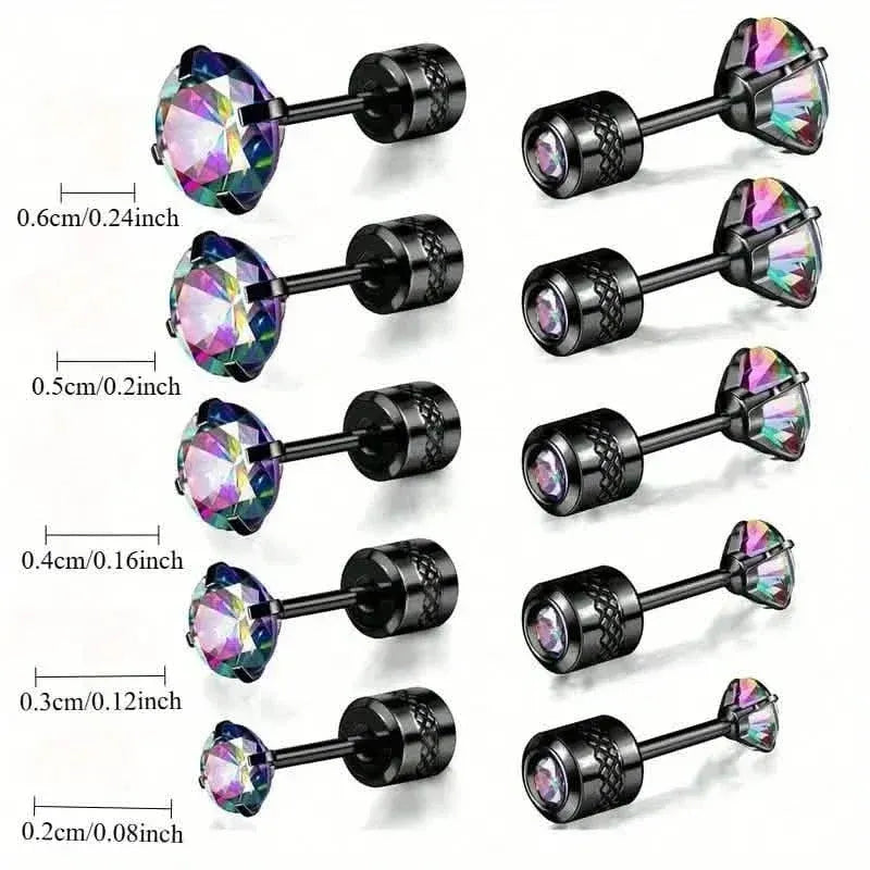 High-End Synthetic Zirconia Earrings - A-1 Thread Vault