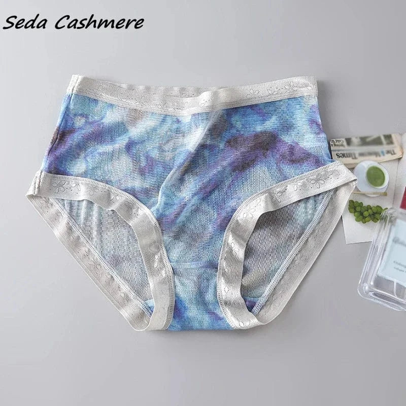 High-grade 100% mesh silk women's briefs Summer Autumn Double bottom breathable, mulberry silk underwear - A-1 Thread Vault
