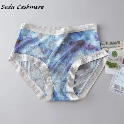High-grade 100% mesh silk women's briefs Summer Autumn Double bottom breathable, mulberry silk underwear - A-1 Thread Vault