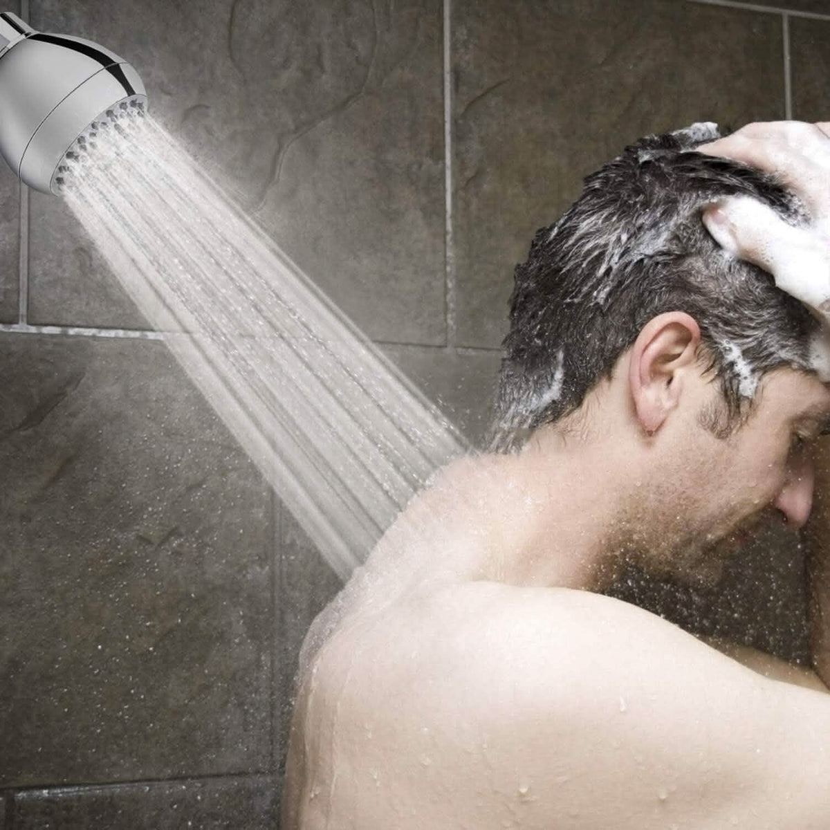 High Pressure Shower Head 3" Anti-clog Anti-leak Fixed with Adjustable Swivel Brass Ball Joint - A-1 Thread Vault