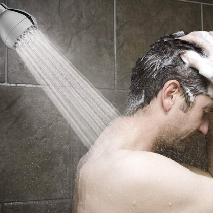 High Pressure Shower Head 3" Anti-clog Anti-leak Fixed with Adjustable Swivel Brass Ball Joint - A-1 Thread Vault
