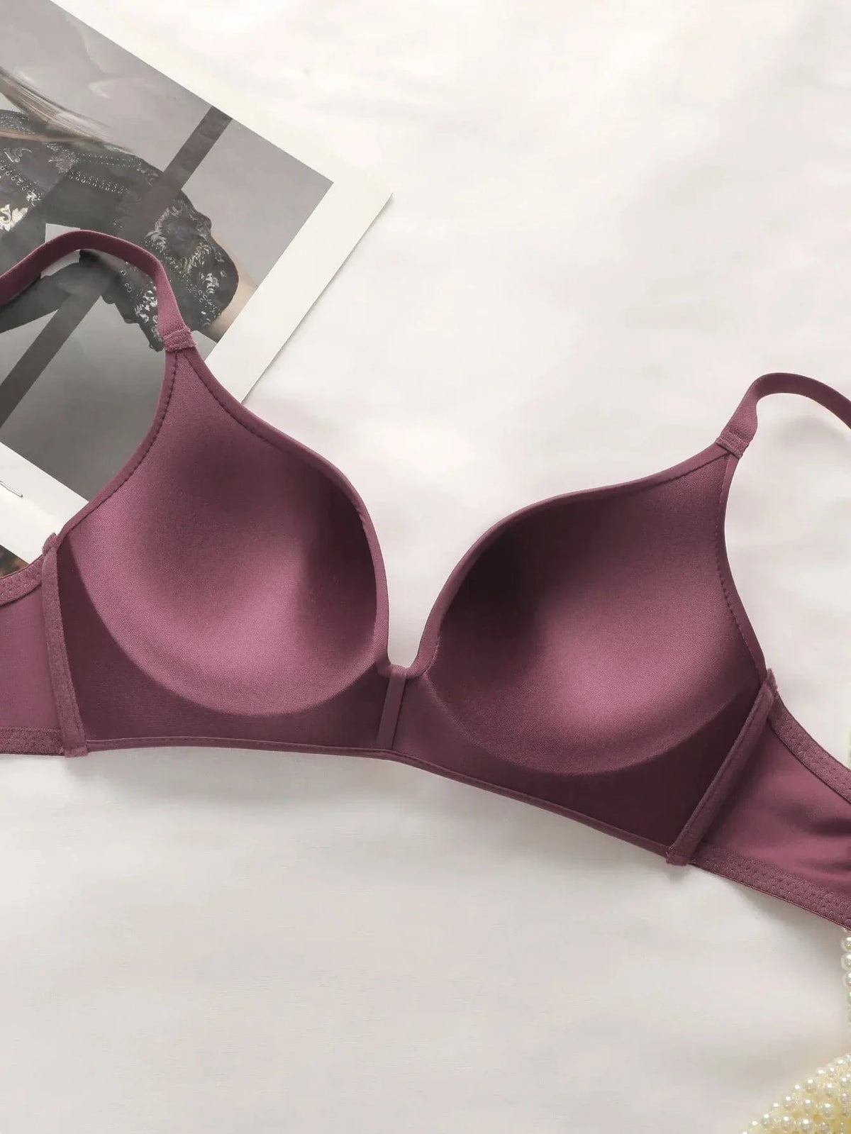 High Quality Hot Selling Sexy Women's Wireless Two-piece Butterfly Solid Color Underwear Women's Lace Underwear Set B2046 - A-1 Thread Vault