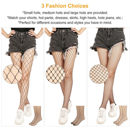 High Waist Pantyhose Stretchy Mesh Hollow Out Stockings - A-1 Thread Vault