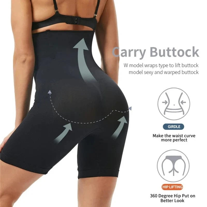 High Waist Trainer Panties Shapewear for Women Tummy Control Hip Butt Lifter Shorts Slimming Sheath Ladies Mid Thigh Body Shaper - A-1 Thread Vault