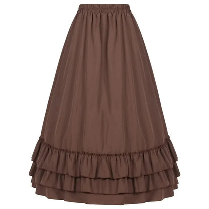 High Waist Victorian Ruffled Skirt – Gothic Steampunk - A-1 Thread Vault