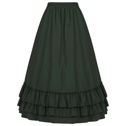 High Waist Victorian Ruffled Skirt – Gothic Steampunk - A-1 Thread Vault