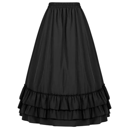High Waist Victorian Ruffled Skirt – Gothic Steampunk - A-1 Thread Vault