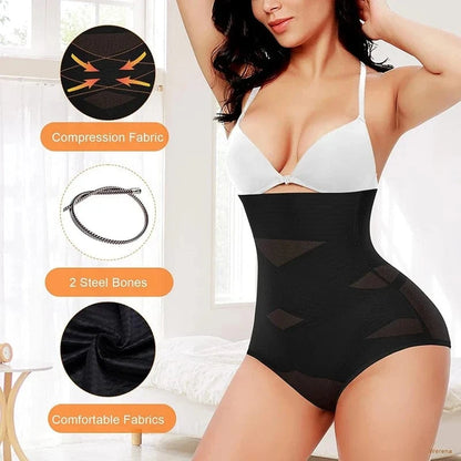 High Waisted Body Shaper X-shaped Girdles Tummy Control Shapewear Panties Slimming Waist Trainer Butt Lifter Underwear Shapers - A-1 Thread Vault