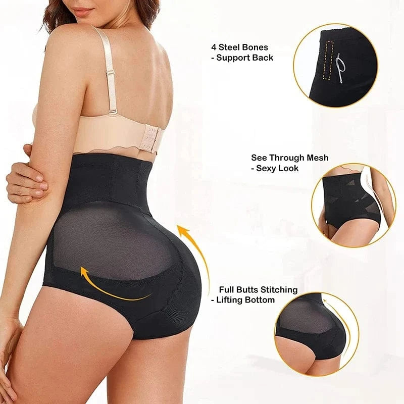 High Waisted Body Shaper X-shaped Girdles Tummy Control Shapewear Panties Slimming Waist Trainer Butt Lifter Underwear Shapers - A-1 Thread Vault
