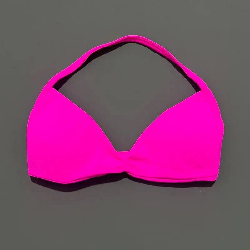 HISTELLO Impact Strappy Bra Gym Top Women High Support Thin Strap Halter Sports Seamless Bras Scrunch Push-up Workout Yoga Tanks - A-1 Thread Vault