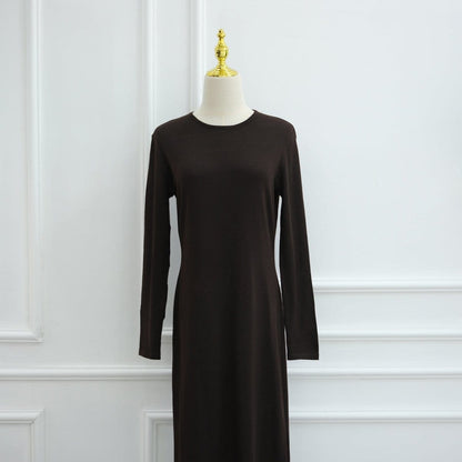 Hollow-Out Knit Open Abaya Cardigan with Waist Belt(MOA315) - A-1 Thread Vault
