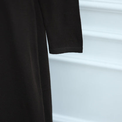 Hollow-Out Knit Open Abaya Cardigan with Waist Belt(MOA315) - A-1 Thread Vault