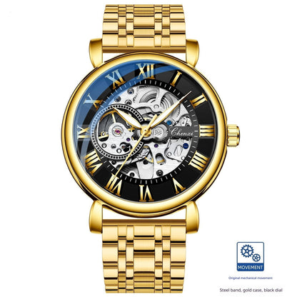 Hollow Waterproof Luminous Automatic Mechanical Watch - A-1 Thread Vault