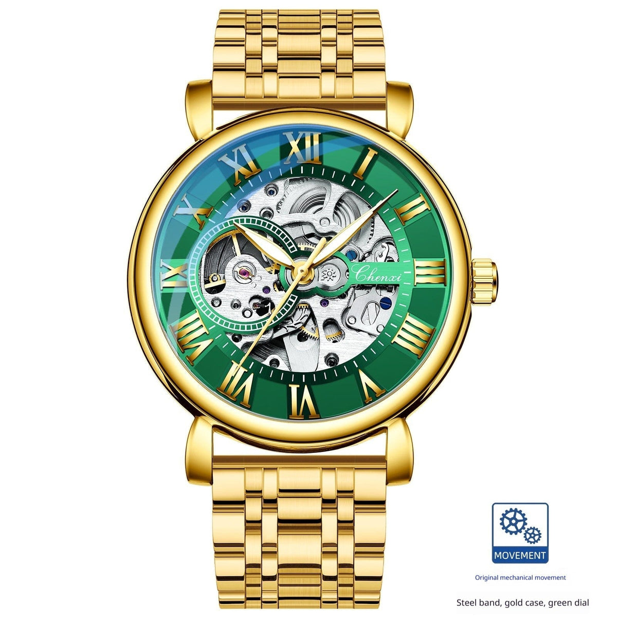 Hollow Waterproof Luminous Automatic Mechanical Watch - A-1 Thread Vault