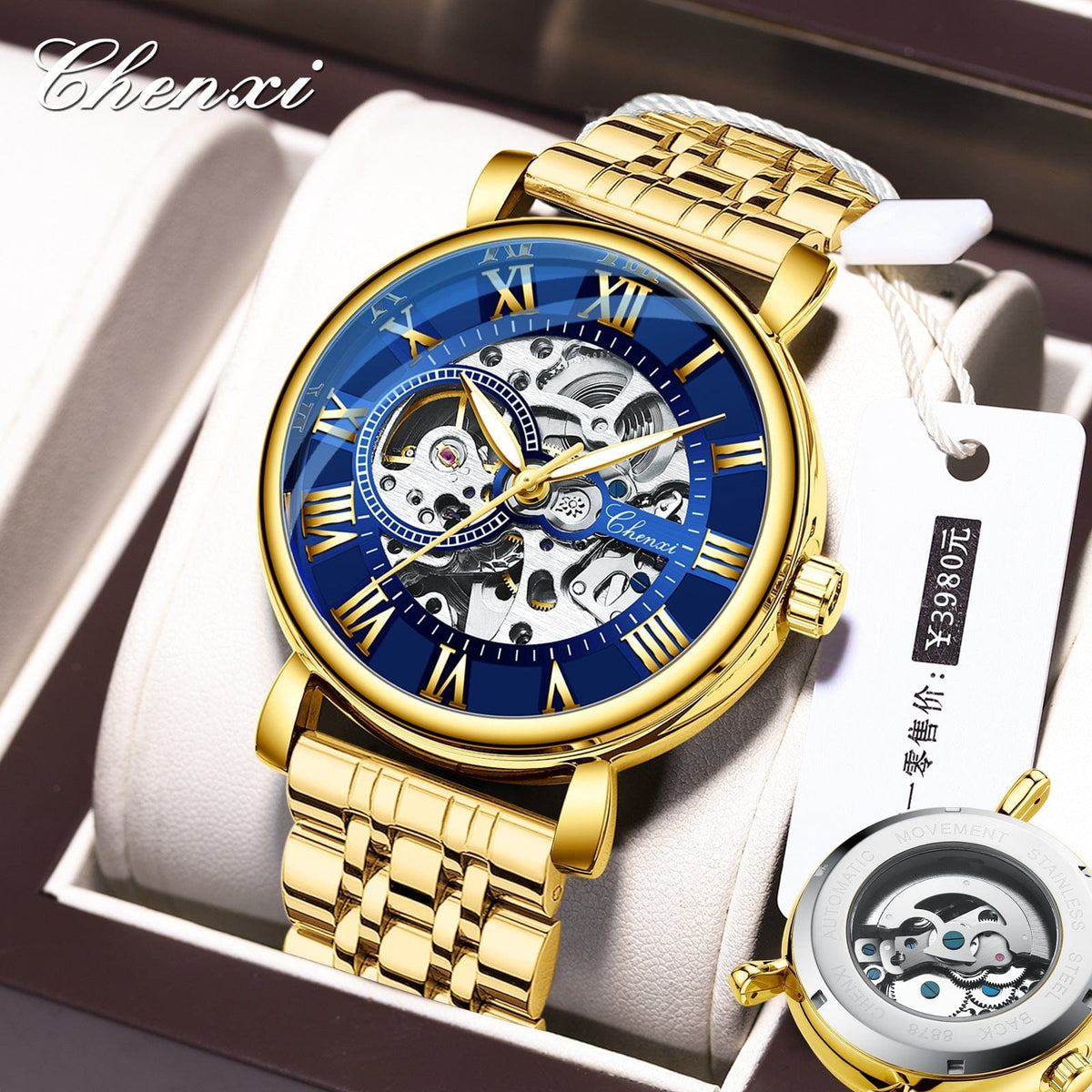 Hollow Waterproof Luminous Automatic Mechanical Watch - A-1 Thread Vault