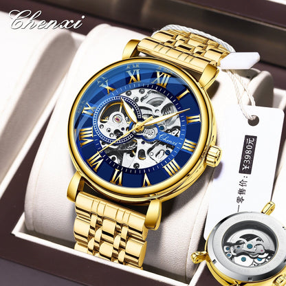 Hollow Waterproof Luminous Automatic Mechanical Watch - A-1 Thread Vault
