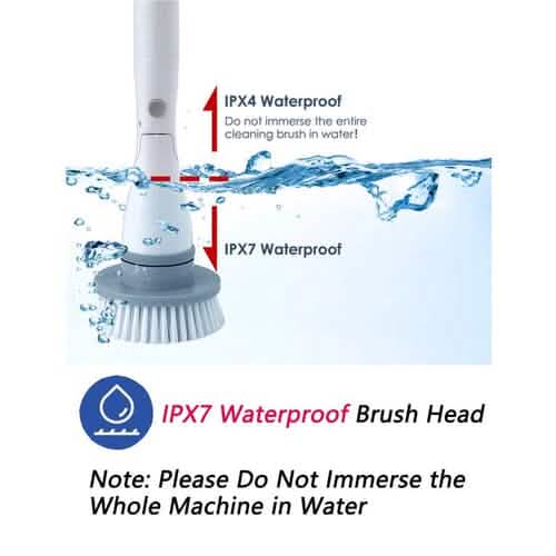 Homitt Cordless Electric Spin Scrubber with 4 Brush Heads & Extension Arm - A-1 Thread Vault