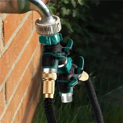 Hose Splitter 2 Way 3/4" Faucet Y Connector with Shut-off Valve - A-1 Thread Vault