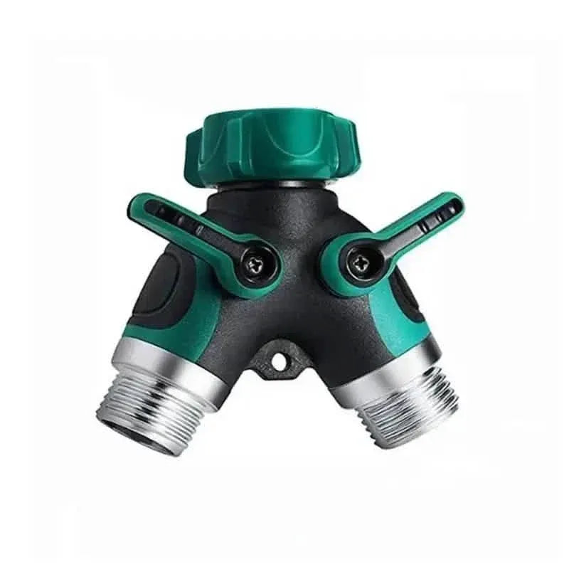 Hose Splitter 2 Way 3/4" Faucet Y Connector with Shut-off Valve - A-1 Thread Vault