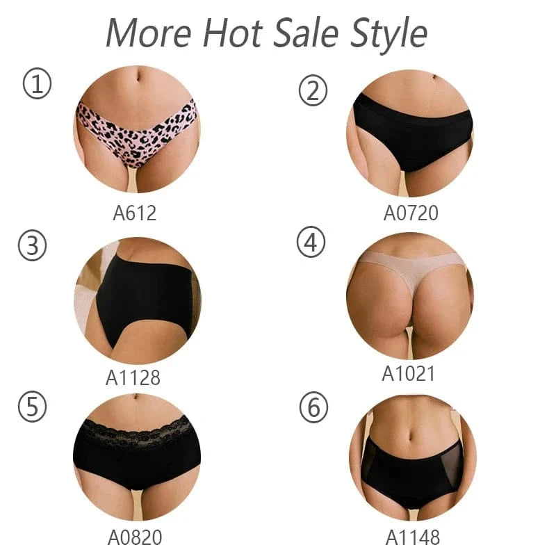 Hot Sale Mid-Rise Seamless Menstrual Period Panties 4 Layers Absorbent Leak Proof Culotte Lengthened Menstrual Panties - A-1 Thread Vault
