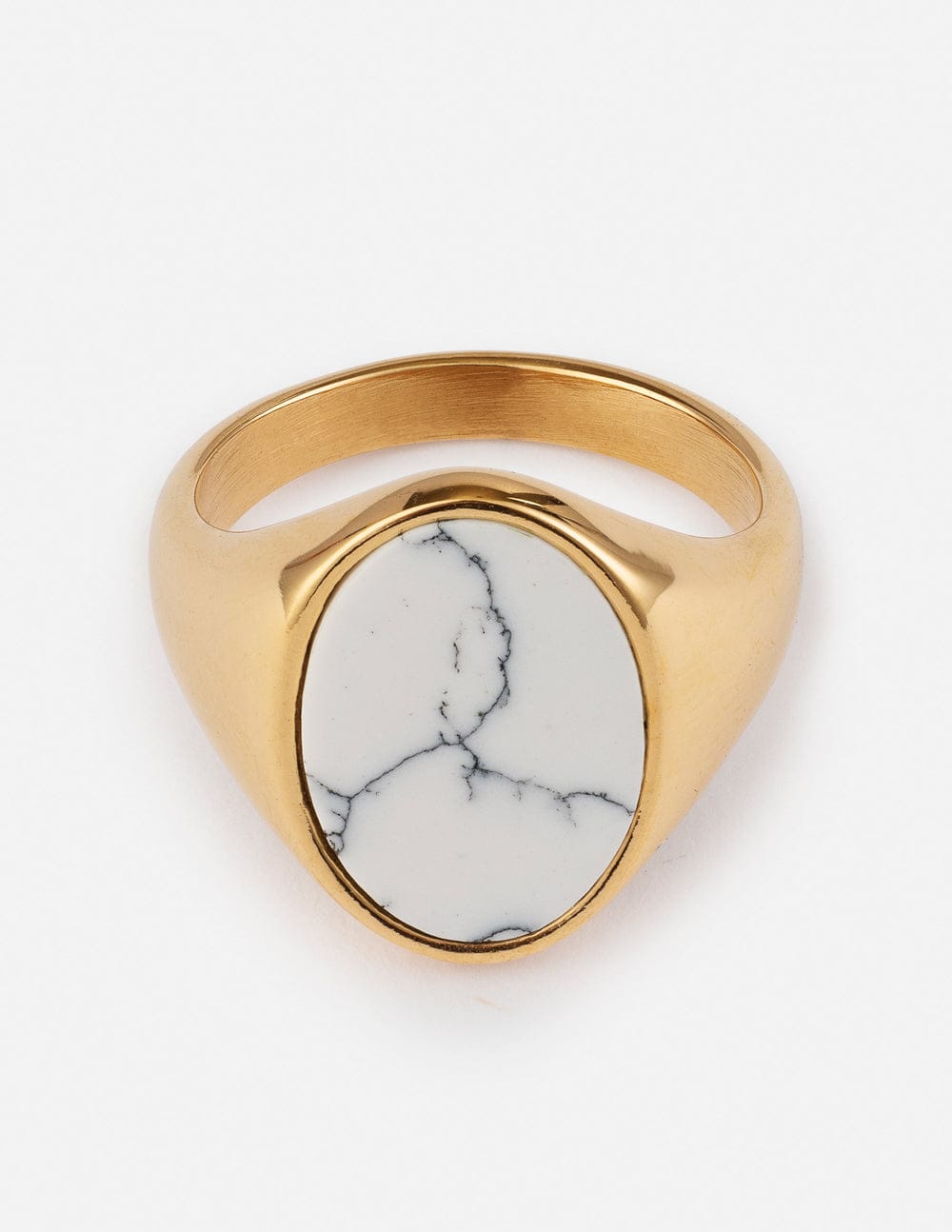 Howlite Stone Ring - A-1 Thread Vault