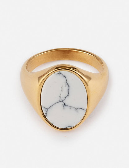 Howlite Stone Ring - A-1 Thread Vault
