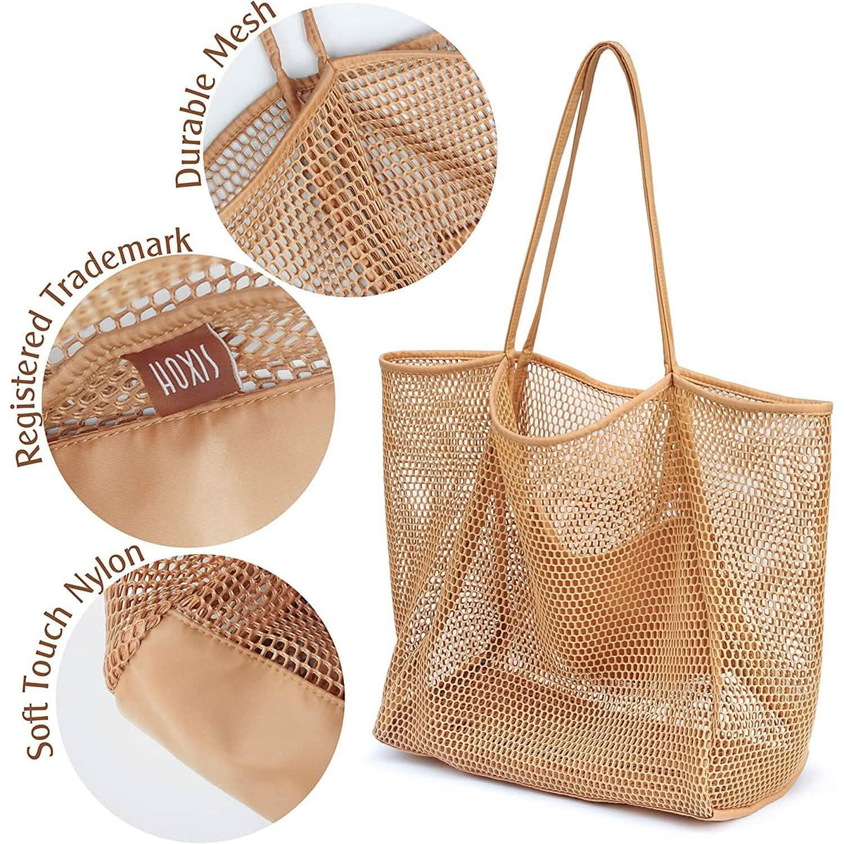 HOXIS Mesh Beach Tote Women's Shoulder Bag - A-1 Thread Vault